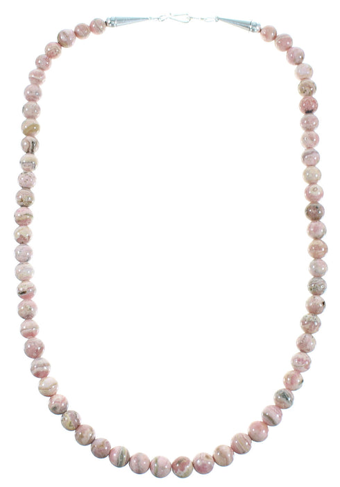 Southwest Rhodochrosite Silver Bead Necklace AX100466